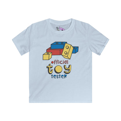 Official Toy Tester (Blocks) Kids Softstyle Tee
