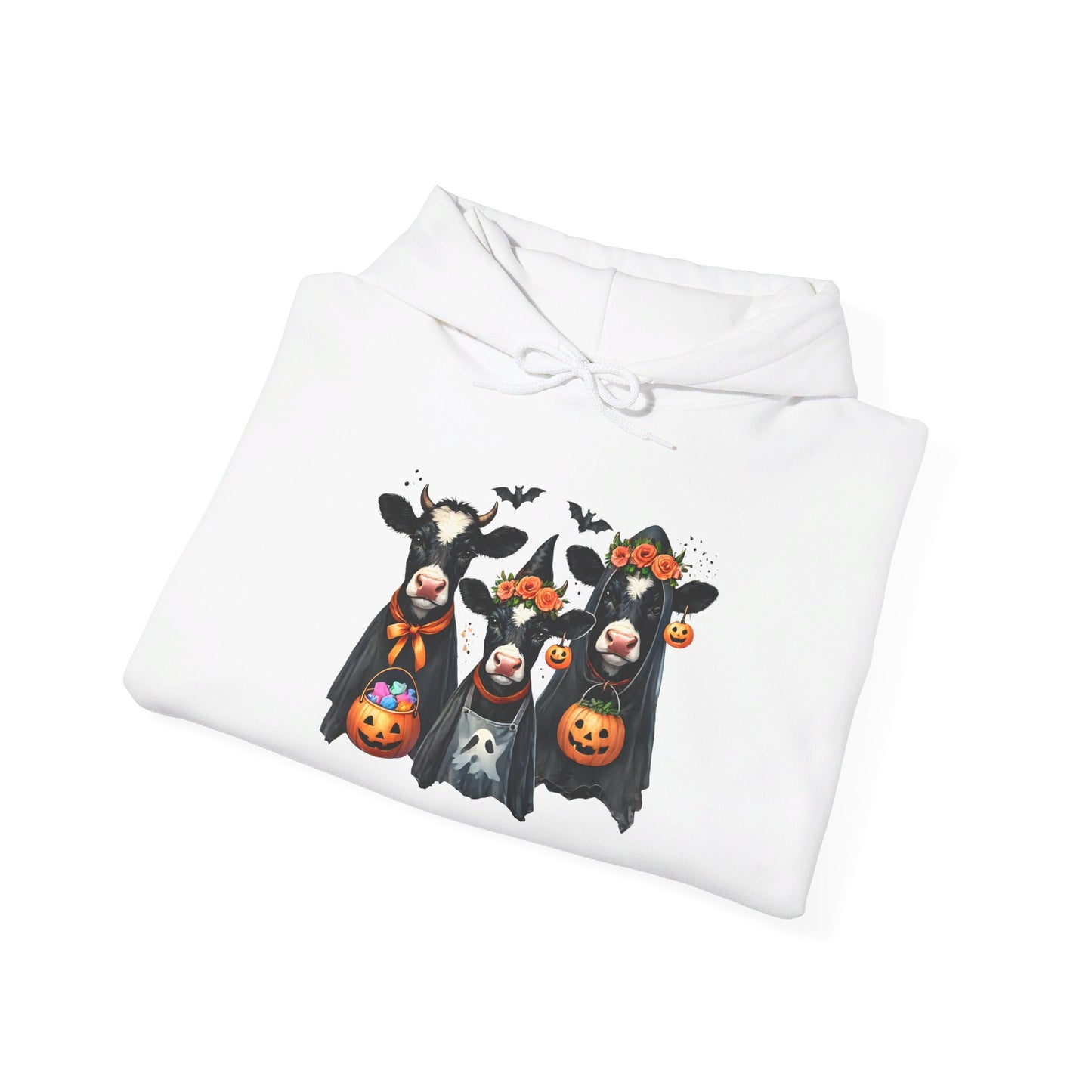 Trick or Treating Cows Heavy Blend™ Hooded Sweatshirt