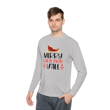 Merry Christmas Y'all Adult Long Sleeve Tee