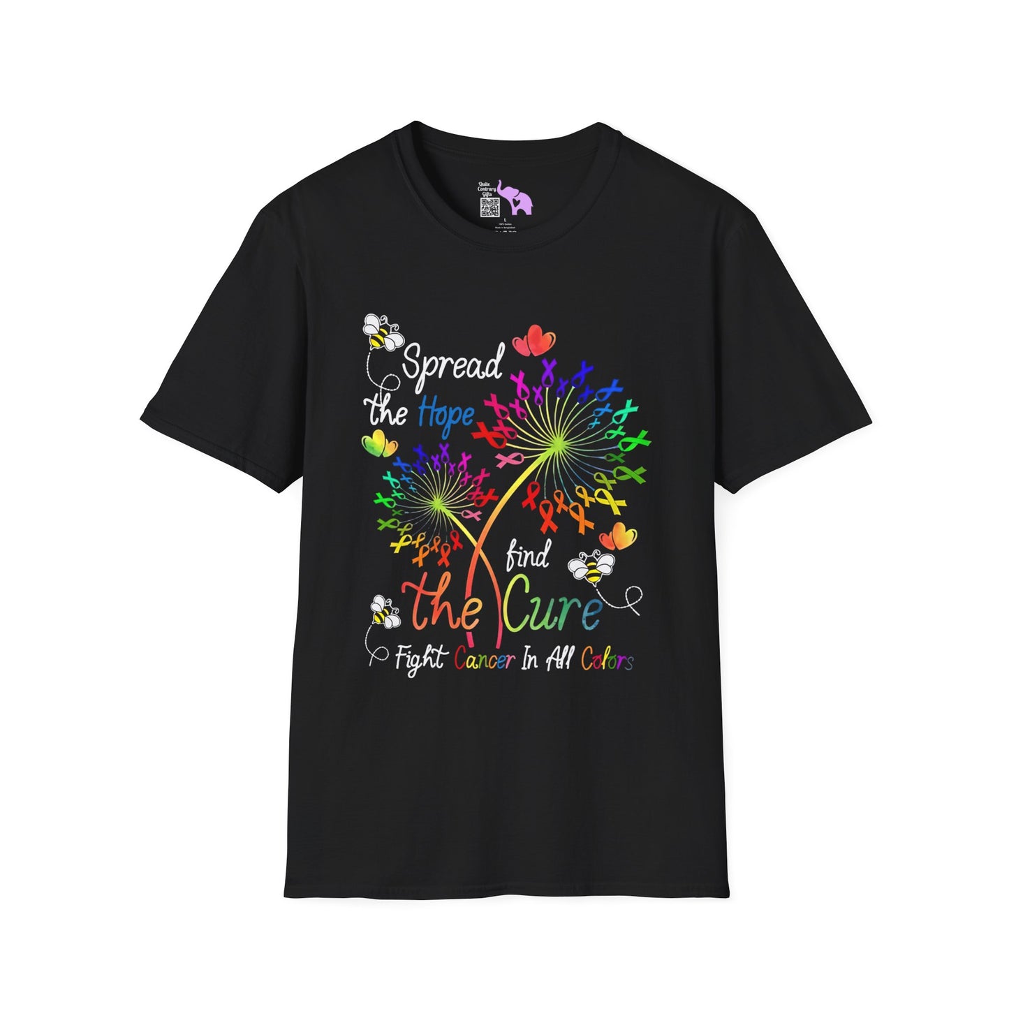 Fight Cancer in All Colors 3 Adult T-shirt