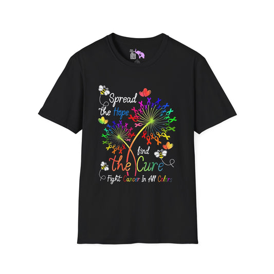Fight Cancer in All Colors 3 Adult T-shirt