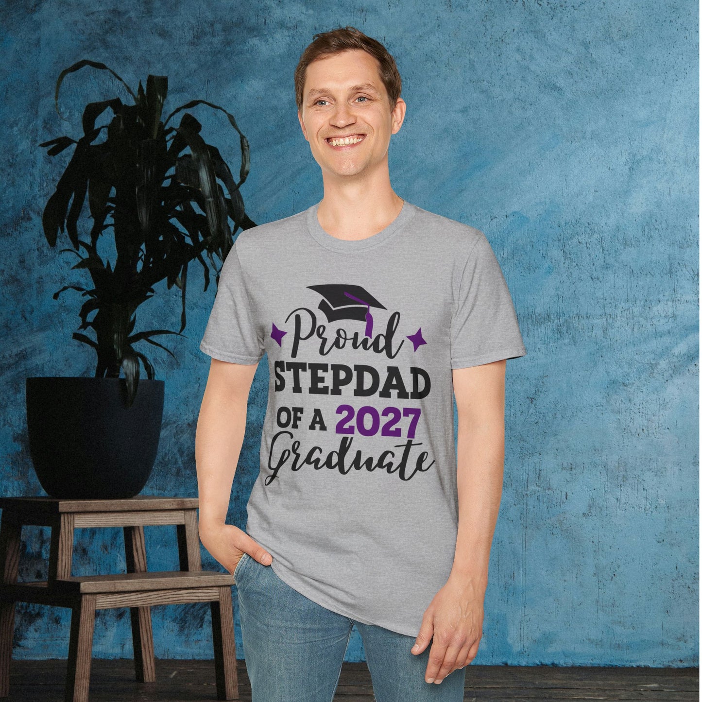 Proud Stepdad of a 2027 Graduate Adult T-shirt