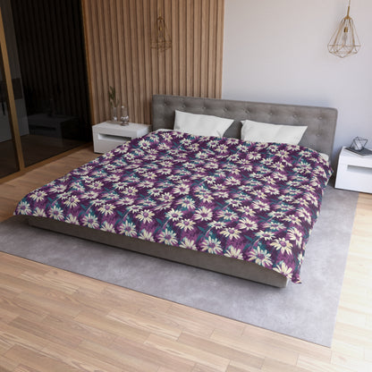 Twilight Daisy Meadow Microfiber Duvet Cover