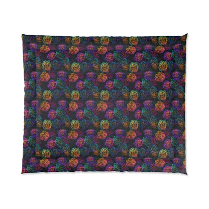Neon Whisper Blooms Comforter