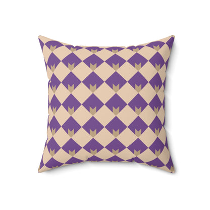 Diamond Bloom-Amethyst & Cream Throw Pillow