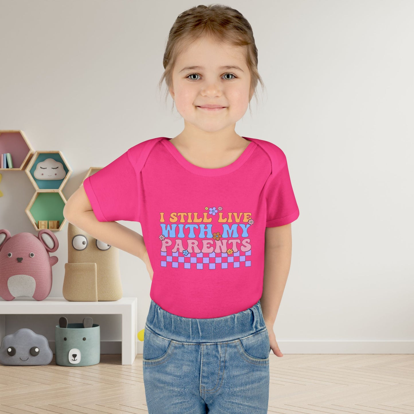 I Still Live With My Parents Baby Rib Bodysuit