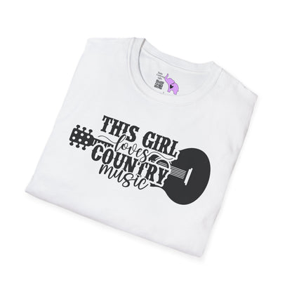 This Girl Loves Country Music Adult T-shirt