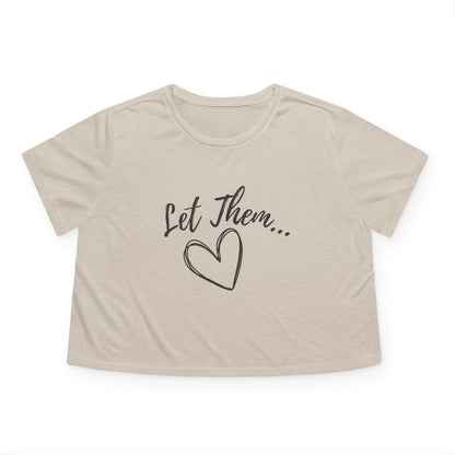 Let Them Women's Flowy Cropped Tee