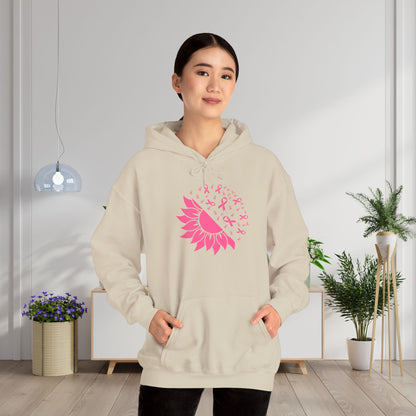 Sunflower & Butterflies Breast Cancer Awareness Adult Heavy Blend™ Hoodie