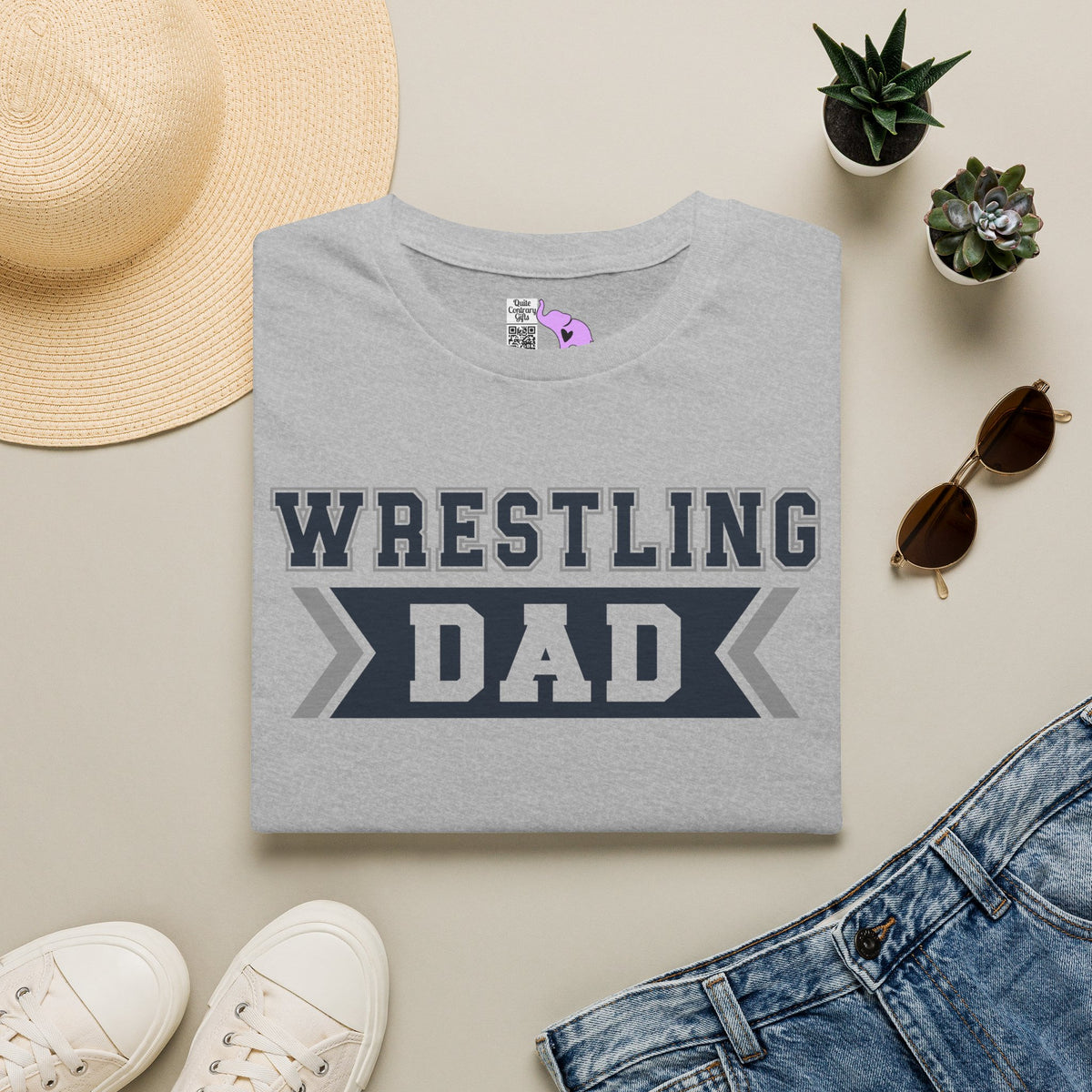 Wrestling Dad Adult T-shirt