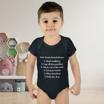 New Years Resolutions (Baby) Infant Baby Rib Bodysuit