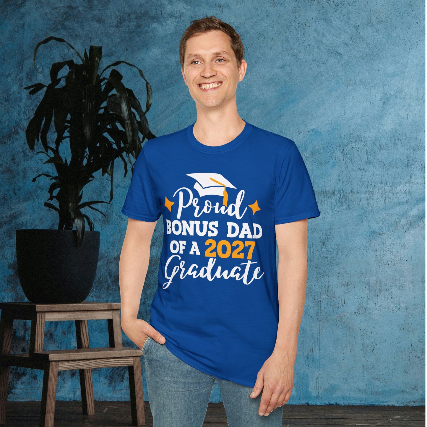 Proud Bonus Dad of a 2027 Graduate Adult T-shirt