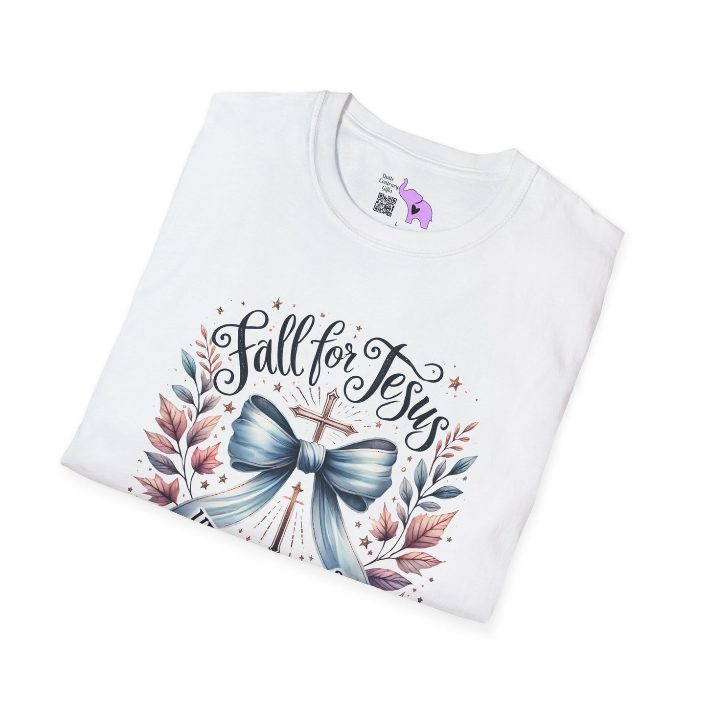 Fall For Jesus He Never Leaves Adult T-shirt