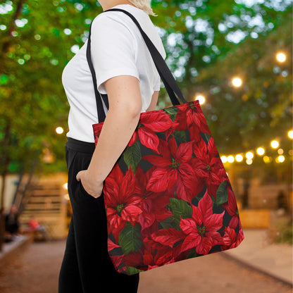 Crimson Noel Canvas Tote Bag