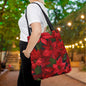 Crimson Noel Canvas Tote Bag