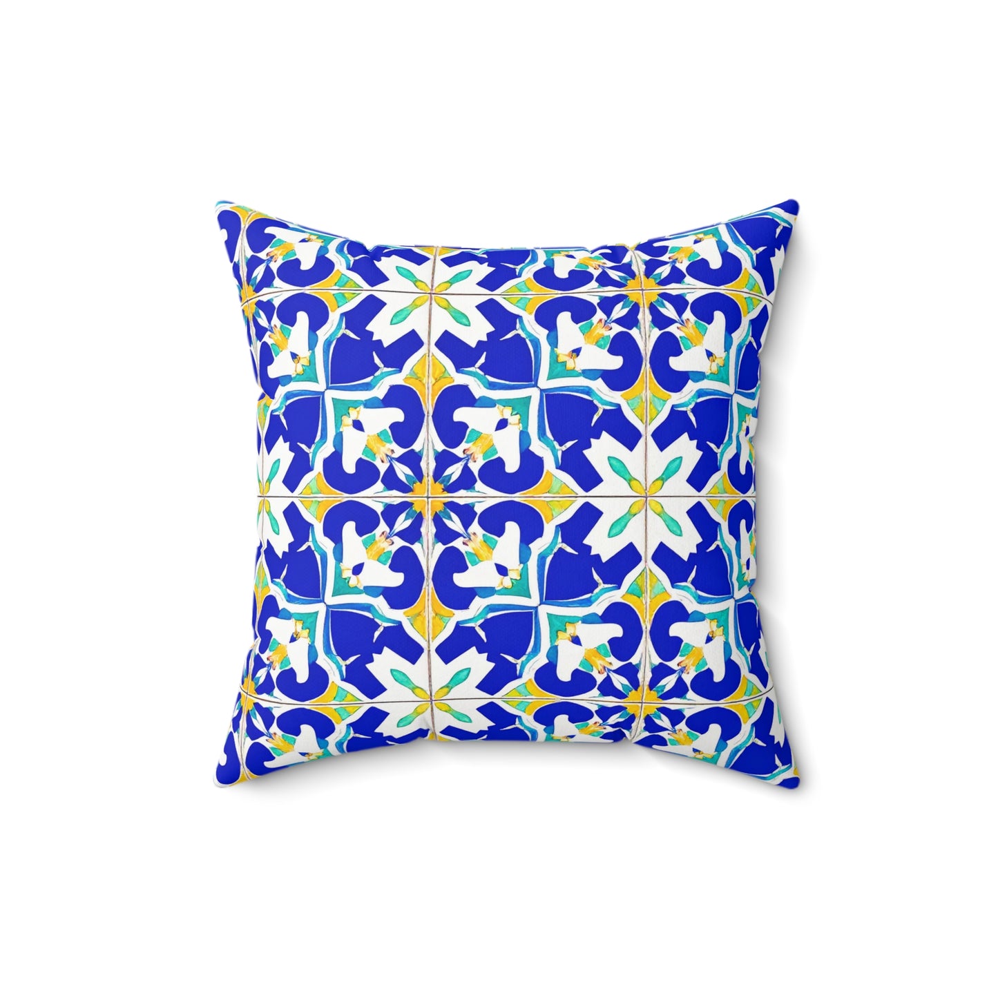 Blue Horizon Mosaic Throw Pillow