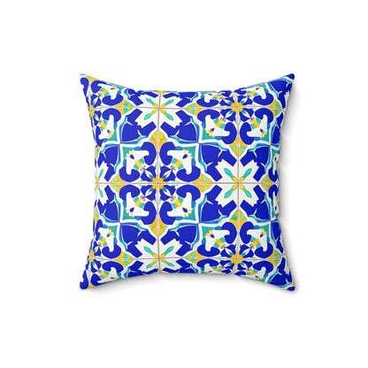 Blue Horizon Mosaic Throw Pillow
