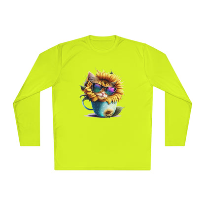 Cool Sunflower Kitten 1 Adult Long Sleeve Tee