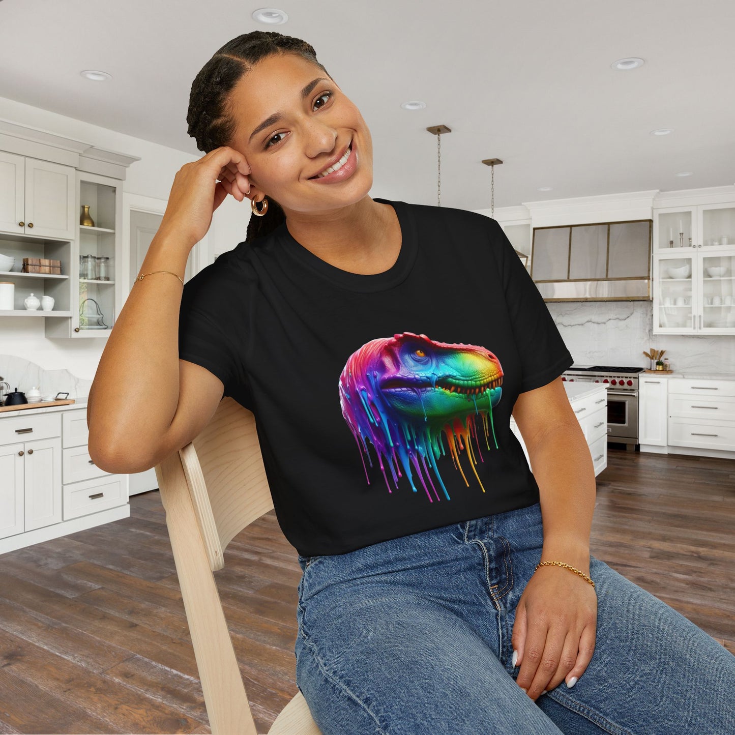 Colorful Dinosaur Adult T-shirt