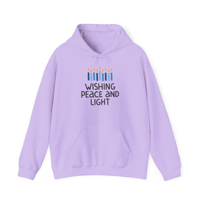 Hanukkah Wishing Peace & Light Adult Heavy Blend™ Hooded Sweatshirt