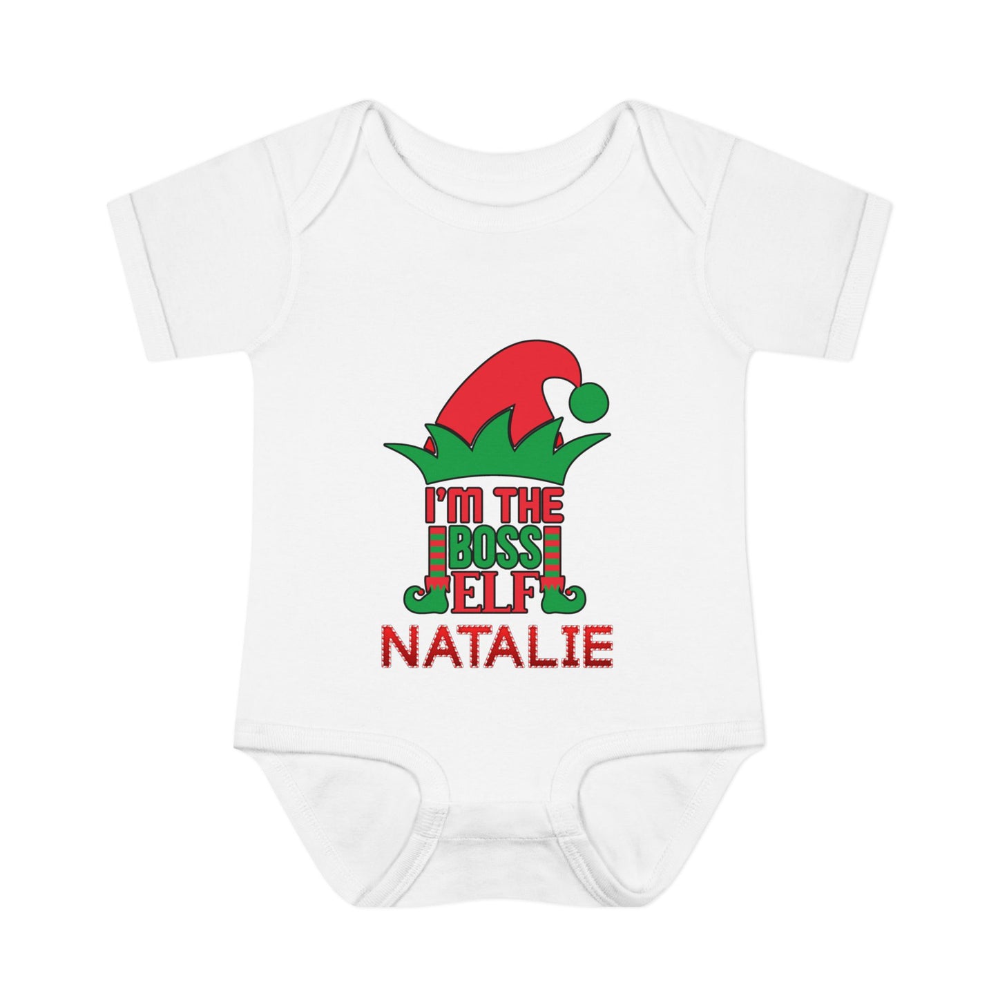 I'm The Boss Elf Infant Baby Rib Bodysuit