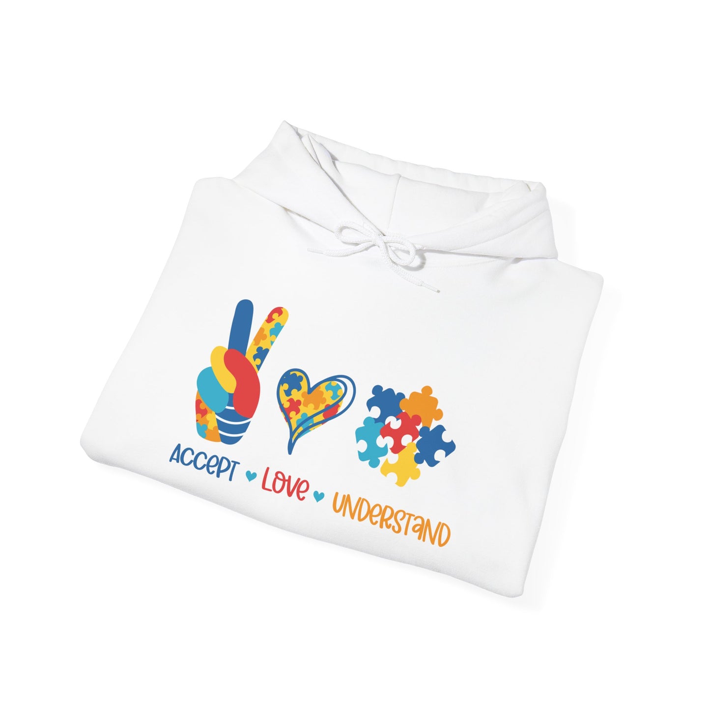 Accept Love Understand (Autism) Heavy Blend™ Hooded Sweatshirt
