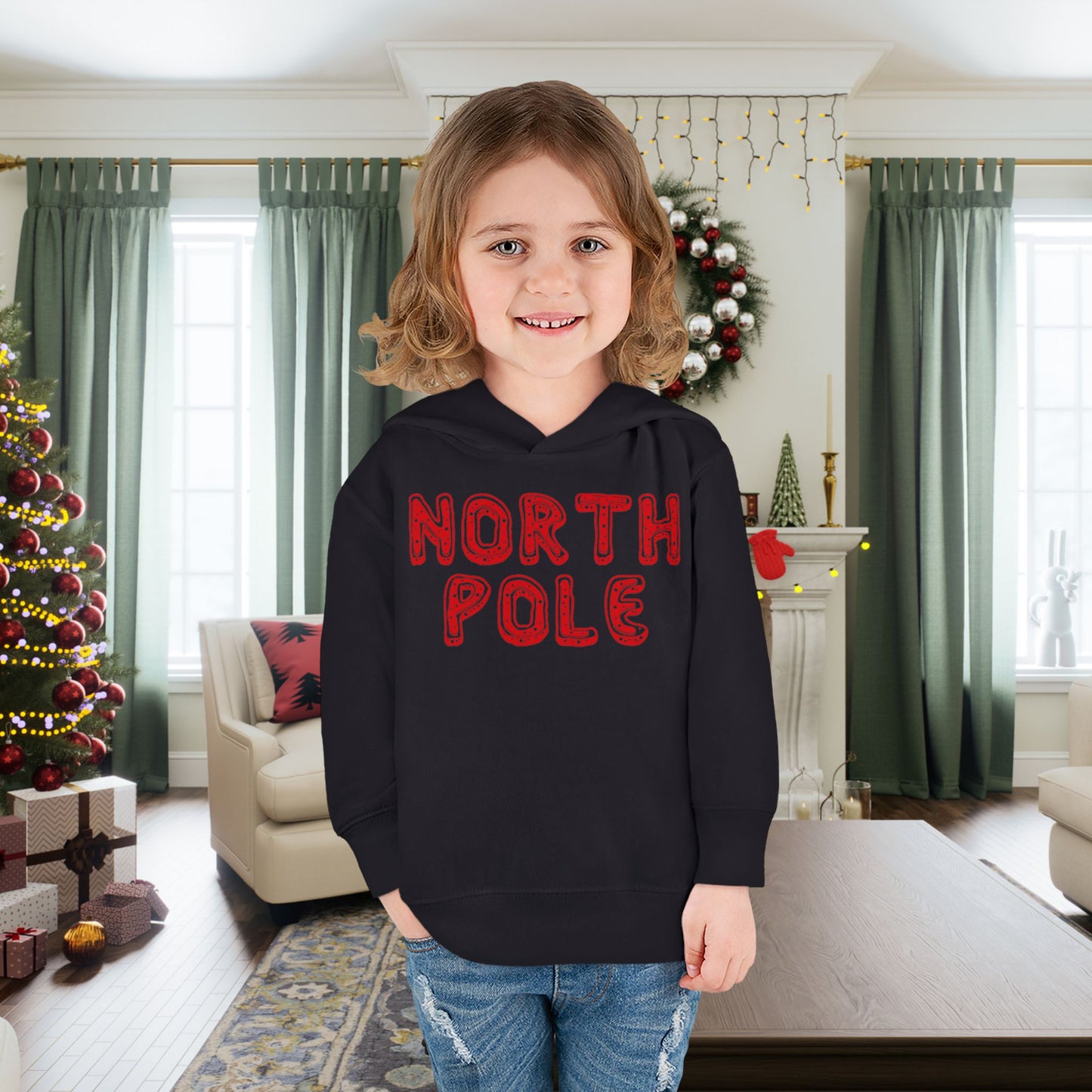 North Pole Toddler Pullover Fleece Hoodie