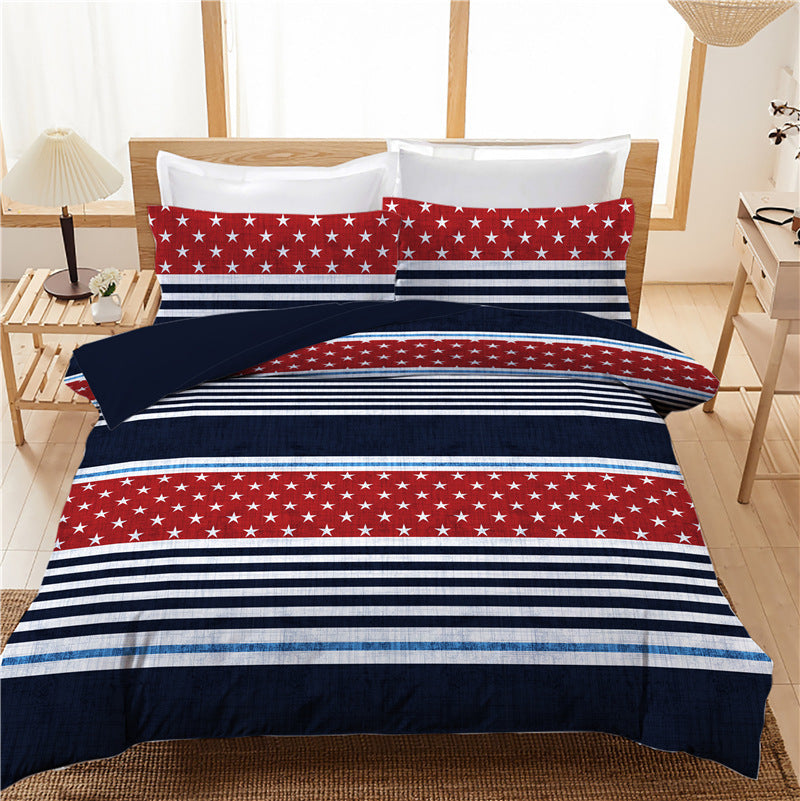 American Flag-Themed Three-piece Duvet Cover Set Variety