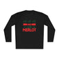 Ho Ho Ho And A Bottle Of Merlot Adult Long Sleeve Tee