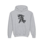 Dabbing Unicorn Skeleton Youth Heavy Blend Hoodie