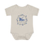 Blue Milestone Wreath Onesie-Three Months