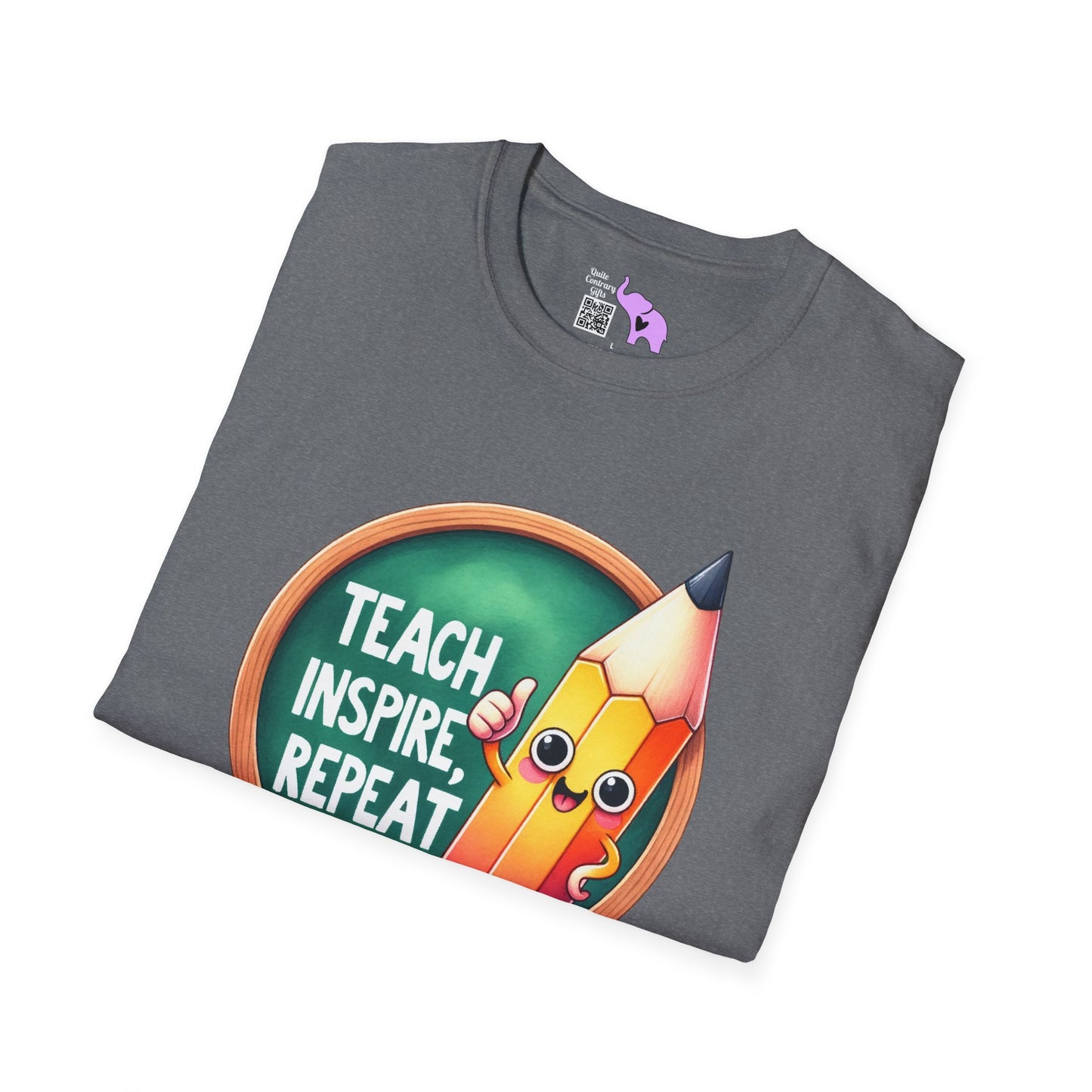 Teach Inspire Repeat Adult T-shirt