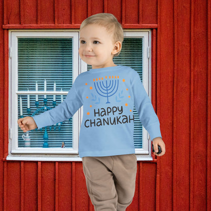 Happy Chanukah Toddler Long Sleeve Tee