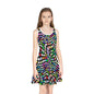 Warped Colorful Checkered Girls Sundress