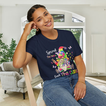 Gnome Spread the Hope Find the Cure All Colors 17 Adult T-shirt