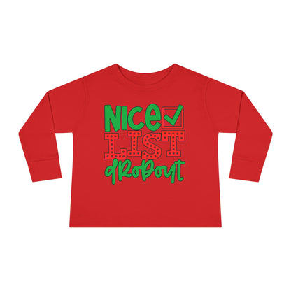Nice List Dropout Toddler Long Sleeve Tee