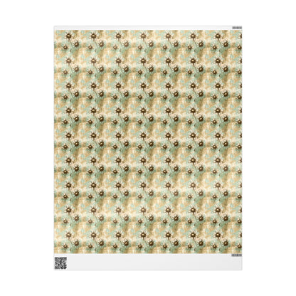 Worn Meadow Daisies Wrapping Paper