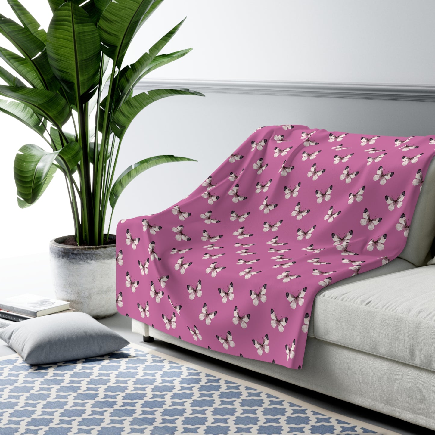Blush Flutter Fleece Blanket