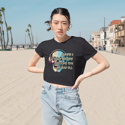 I Have Absolutely No Desire To Fit In Women's Flowy Cropped Tee