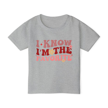 I Know I'm The Favorite Heavy Cotton™ Toddler T-shirt