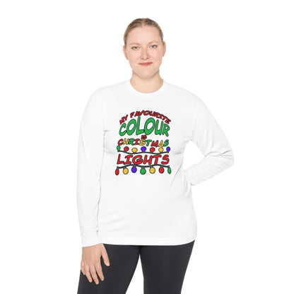 My Favourite Colour Is Christmas Lights Adult Long Sleeve Tee