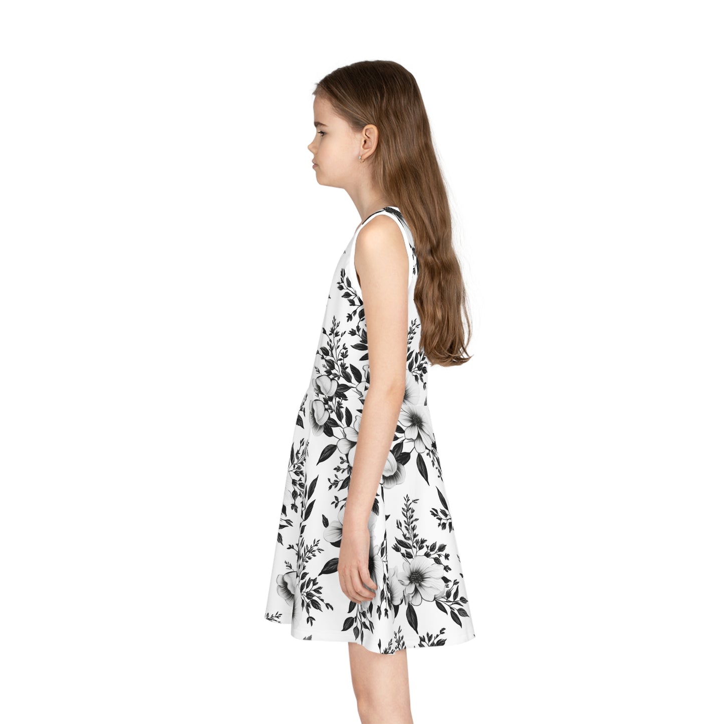 Garden Sketch Girls' Sleeveless Sundress