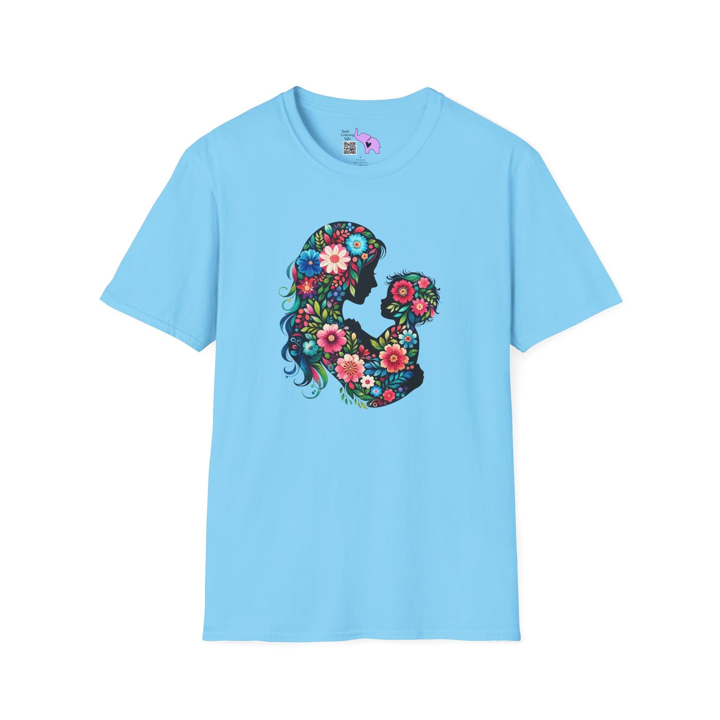 Flowery Mother & Child Adult T-shirt