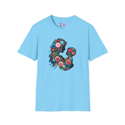 Flowery Mother & Child Adult T-shirt