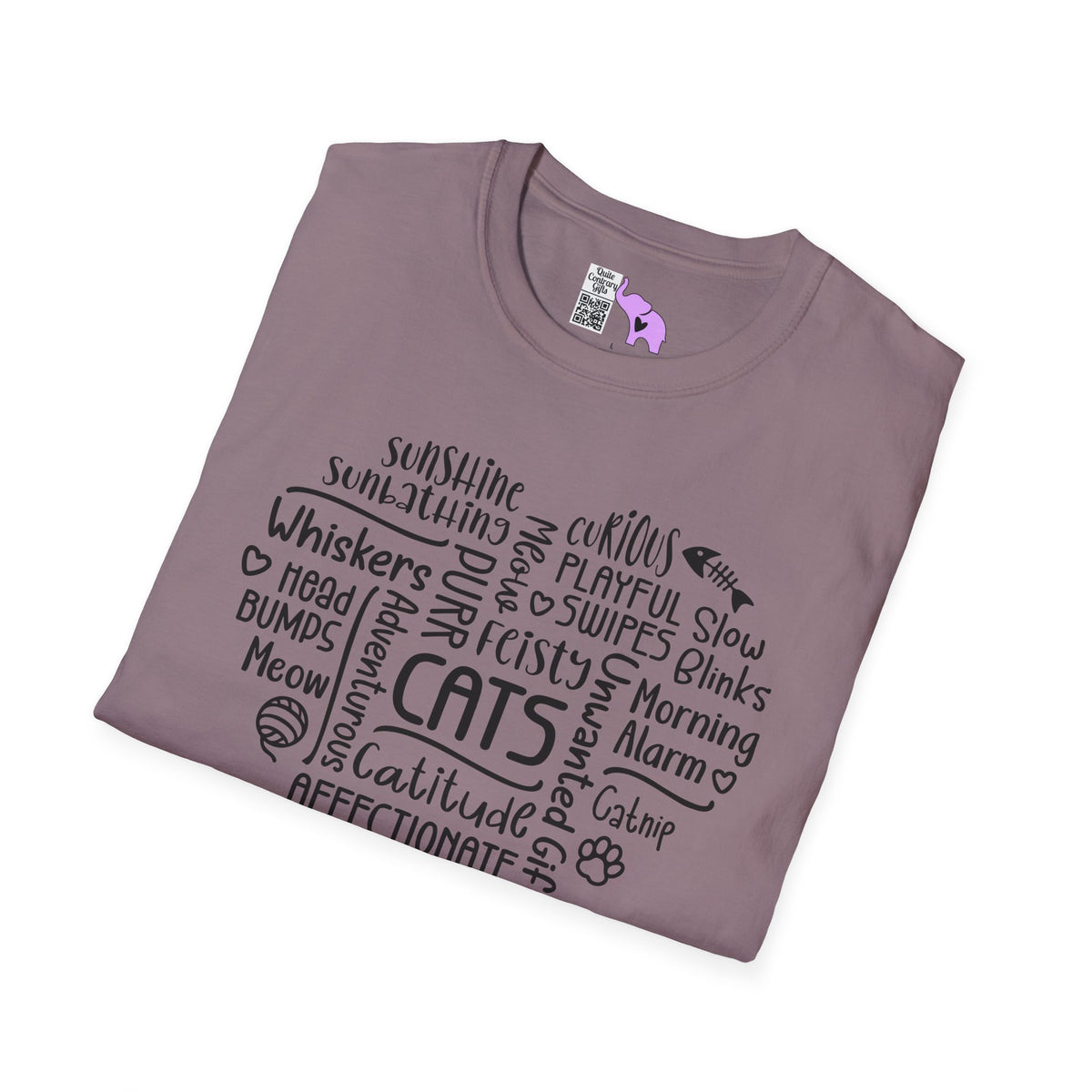 A Cat's Heart Adult T-shirt