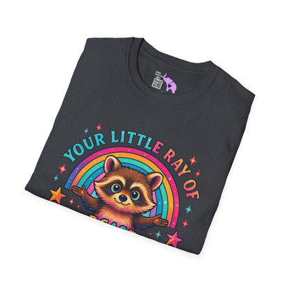 Your Little Ray of Sarcastic Sunshine is Here (Racoon) Adult T-shirt