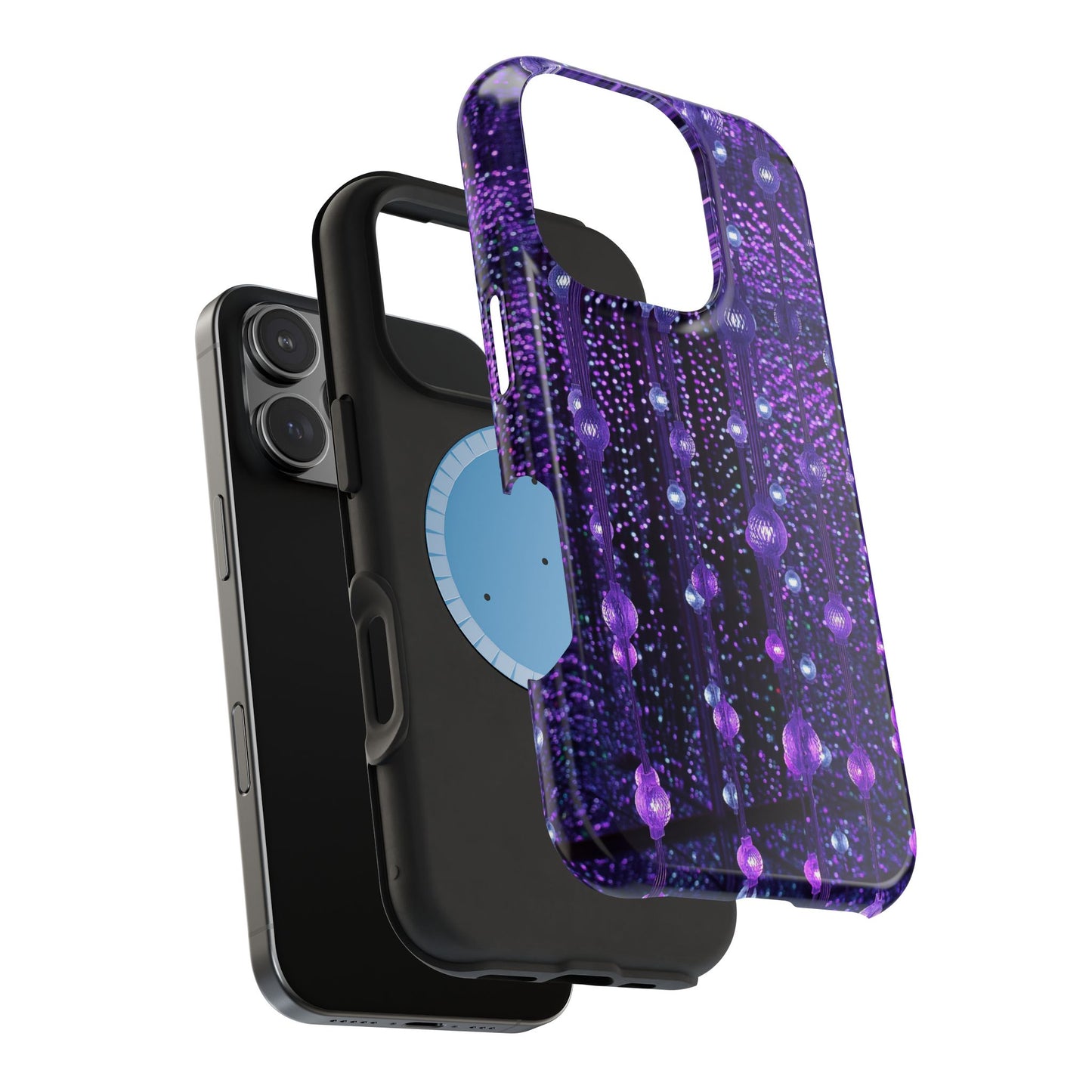 Purple Raindrops MagSafe® Compatible Tough Case for iPhone