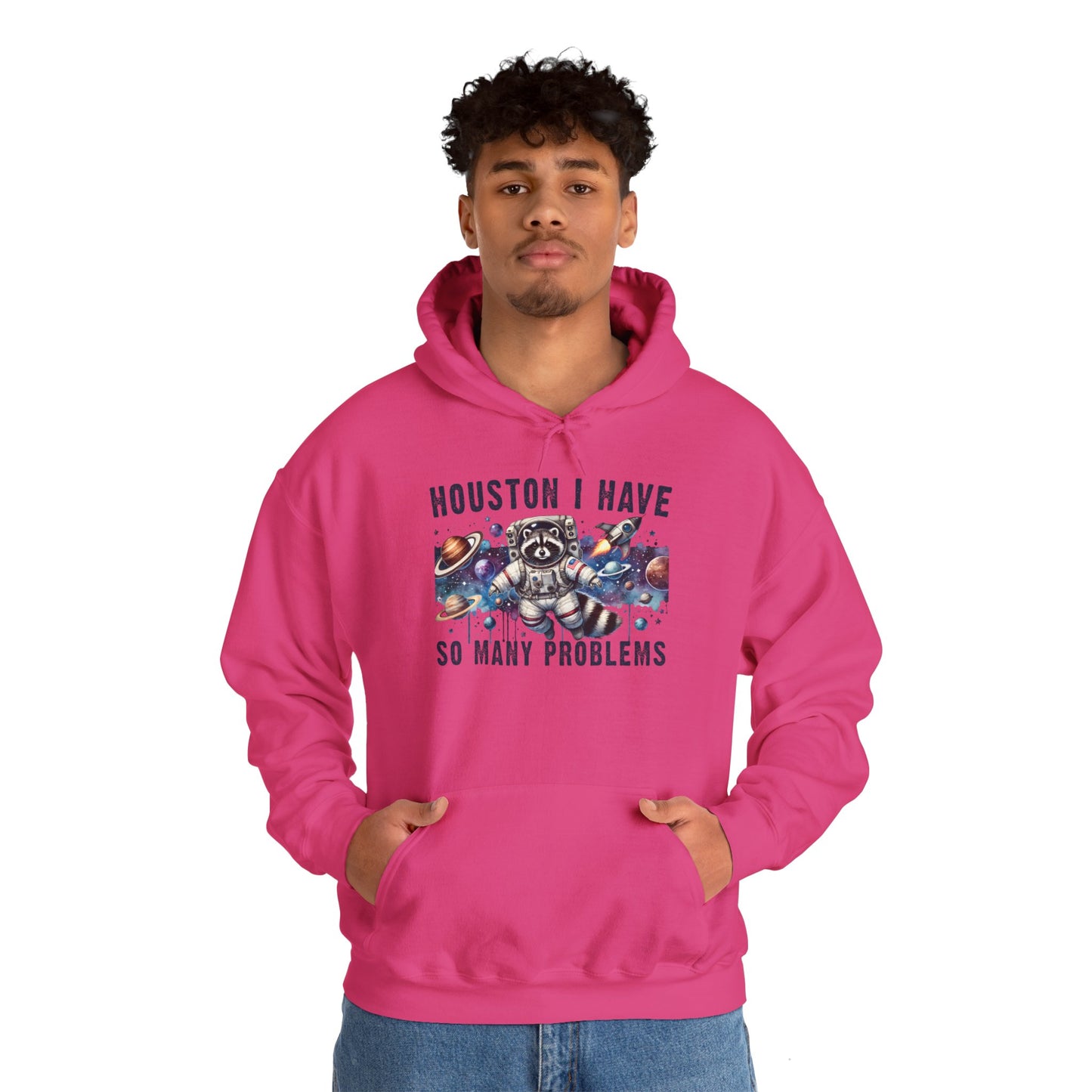 Houston I Have So Many Problems (Panda) Heavy Blend™ Hooded Sweatshirt