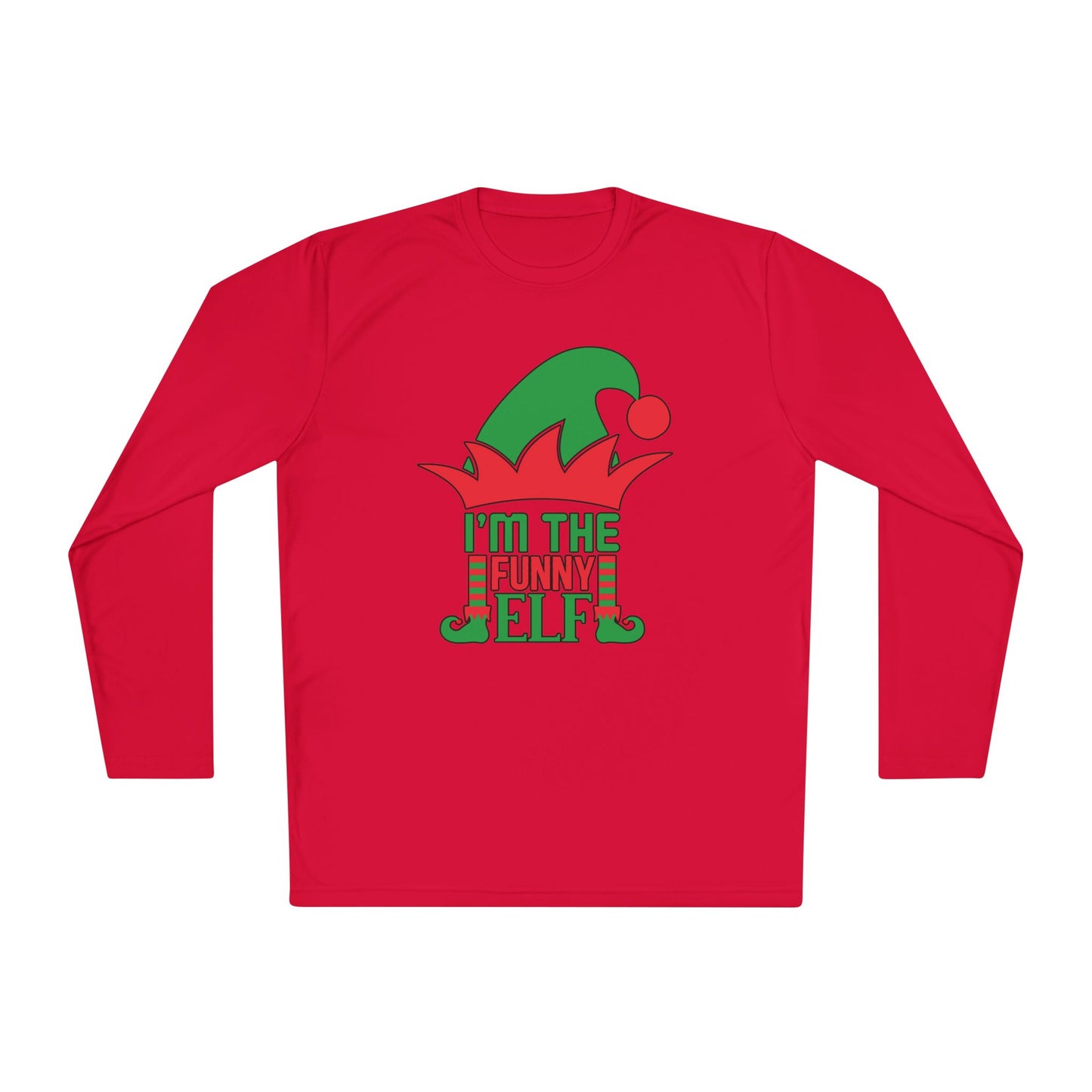 I'm The Funny Elf Adult Long Sleeve Tee