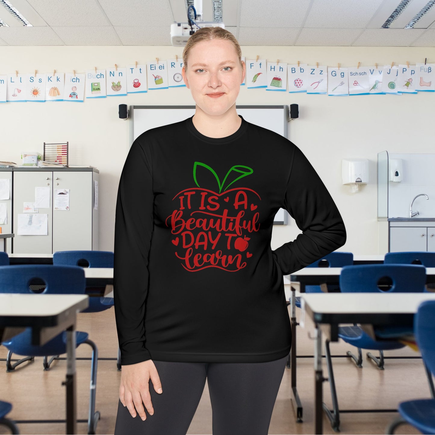 It's A Beautiful Day To Learn Adult Long Sleeve Tee